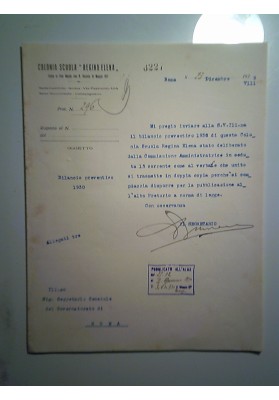 COLONIA SCUOLA REGINA ELENA Roma 23 Dicembre 1929 - VIII