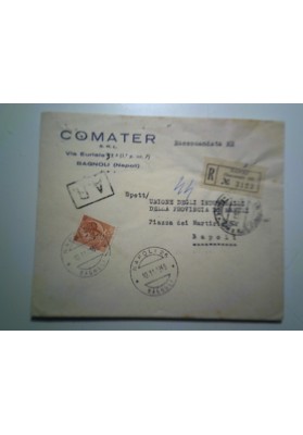 Busta Viaggiata "COMATER  S.r.l BAGNOLI  1955