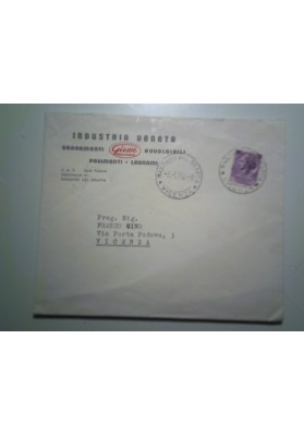 Busta Viaggiata "INDUSTRIA VENETA GIESSE SERRAMENTI - AVVOLGIBILI  BASSANO DEL GRAPPA" 1957