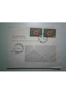 Busta Viaggiata "ERMETICA Società per l'industria della Gomma e Affini PARABIAGO" 1975