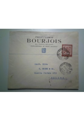 Busta Viaggiata "PROFUMERIE BOURJOIS CASALECCHIO DI RENO" 1958