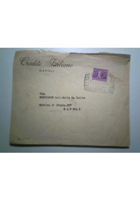 Busta Viaggiata "Credito Italiano NAPOLI" 1960
