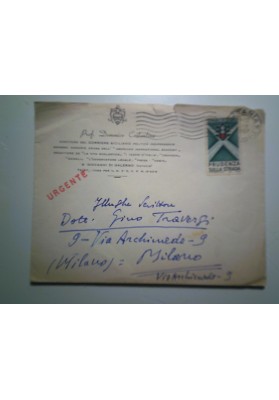 Busta Vaggiata "Prof. Domenico Costantino - DIRETTORE DEL CORRIERE SICILIANO" 1957