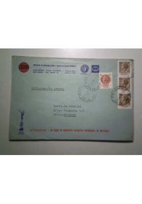 Busta Viaggiata "IL GLOBO Istituto di Informazioni e Investigazioni Private PRATO" 1978