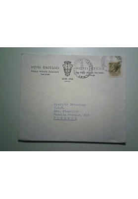 Busta Viaggiata "HOTEL D'AZEGLIO - HOTEL CECILE PISA"  1970