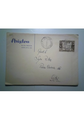 Busta Viaggiata "ARISTON ALTA MODA CATANIA" 1959