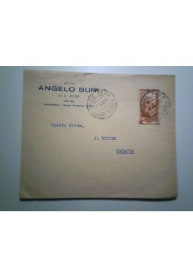 Busta Viaggiata "DITTA ANGELO BURI - UDINE Generi Alimentari - Vini" 1952