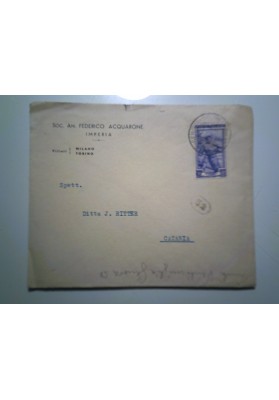 Busta Viaggiata "SOC. AN. FEDERICO ACQUARONE IMPERIA" 1954