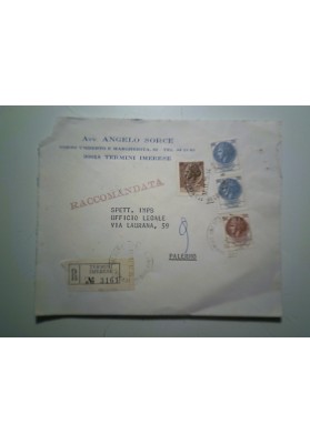 Busta Viaggiata "Avv. ANGELO SORCE - TERMINI IMERESE" 1976