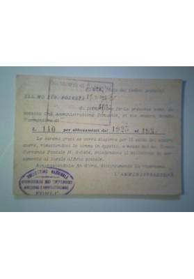 Cartolina "LO STATO CIVILE ITALIANO Rivista - ROMA" 1931