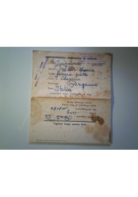 CORRISPONDENZA PRIGIONIERI DI GUERRA  - ITALIAN PRISONERS OF WAR CAMP UNION OF SOUTH AFRICA  1946