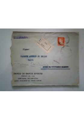Busta Viaggiata "BANCO DI SANTO SPIRITO" con lettera 1942