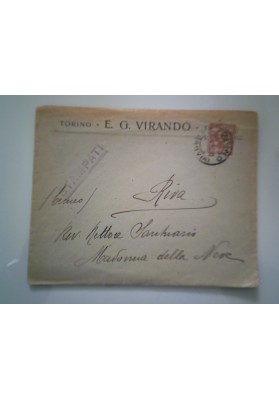 Busta Viaggiata "TORINO - G. VIRANDO" 1909