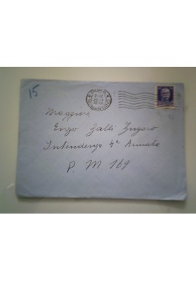 Busta Viaggiata Posta Militare Roma  1943 "INTENDENZA QUARTA ARMATA"