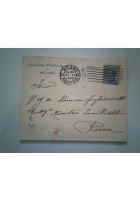 Busta Viaggiata "AZIENDA PORTUALE DI MILANO" 1920