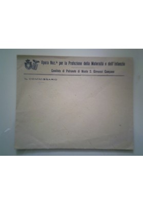 Busta "OPERA NAZ.LE PER LA PROTEZIONE DELLA MATERNITA' E DELL' INFANZIA"