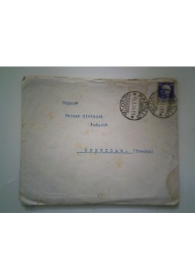 Busta Viaggiata da Rapallo a Roncegno ( Trento ) "LIDO VILLA SERENA" 1934