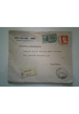 Busta Viaggiata "Avvocati FILIPPO e PAOLO MANUEL - GISMONDI SANREMO" 1939