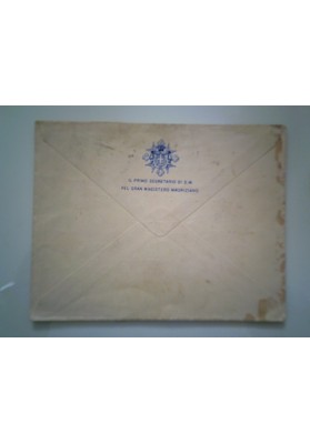 Busta Viaggiata "IL PRIMO SEGRETARIO DI S.M. PEL GRAN MAGISTERO MAURIZIANO" 1922