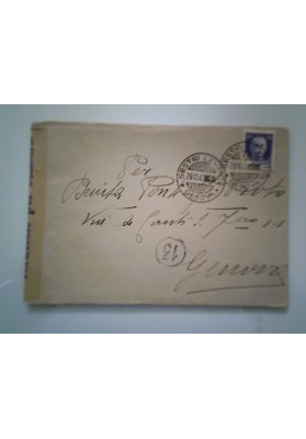Busta Viaggiata da Sestri Levante a Genova CENSURATA 1943