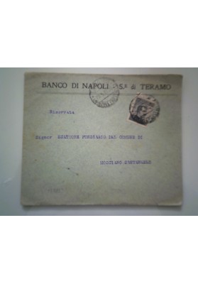 Busta Viaggiata "BANCO DI NAPOLI S.e di TERAMO" 1912