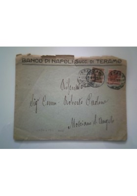 Busta Viaggiata "BANCO DI NAPOLI SUCC. DI TERAMO" 1923