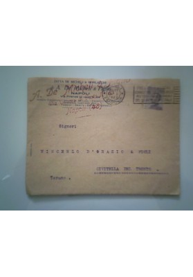 Busta Viaggiata "DITTA DE MICHELI & MORLACCHI NAPOLI COLORI" 1923