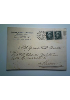 Cartolina Postale "ALFREDO CAVANIGLIA Assistente R. Clinica Oculistica di Napoli" 1942