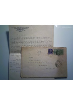 Busta Viaggiata "Prof. GIAN BATTISTA COTTINI R. CLINICA DERMOSIFILOPATICA - CATANIA"  1943