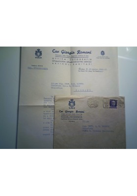 Busta Viaggiata "Cav. GIORGIO ROMANI OTTICA - FOTOGRAFIA ROMA" 1942