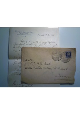 Busta Viaggiata "Prof. GIROLAMO  CASA Docente R. CLINICA OCULISTICA BARI" 1942