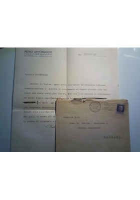 Busta Viaggiata "PIETRO ANTONUCCIO STUDIO D'ARTE SCIENTIFICA ROMA" 1942