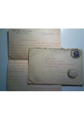 Busta Viaggiata "Prof. Dott. LUCIO SEVERI MEDICO CHIRURGO - PERUGIA" 1941