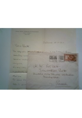 Busta Viaggiata "Prof. EMILIO RAVERDINO MILANO" 1951