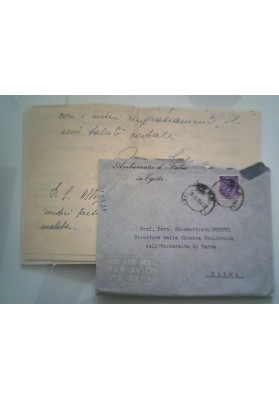 Busta Viaggiata "Ambasciata d'Italia in Egitto" 1954