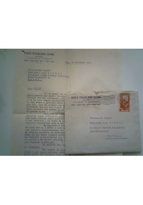 Busta Viaggiata "SOCIETA' OFTALMOLOGICA ITALIANA ROMA" 1952