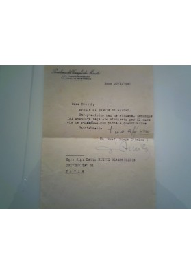 Busta Viaggiata "PRESIDENZA DEL CONSIGLIO DEO MINISTRI ALTO COMM. SANITA' " 1947