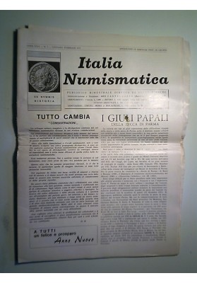 ITALIA NUMISMATICA Anno XXII n.° 1 Gennaio - Febbraio  1971