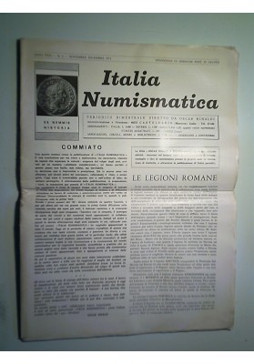 ITALIA NUMISMATICA Anno XXII n.° 6 Novembre - Dicembre 1971
