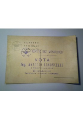 Cartolina "Famiglia Reale Casa Savoia PARTITO MONARCHICO" 1946