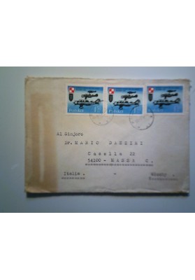 Busta POLONIA viaggiata per l'Italia 1964
