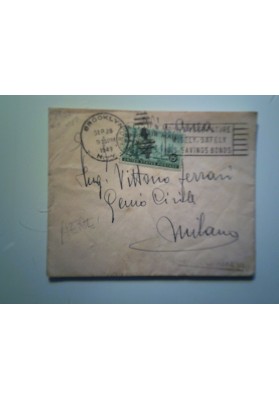 Busta U.S.A. Posta  Aerea per l'Italia 1949