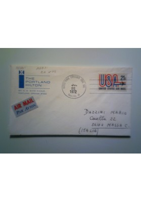 Busta U.S.A. Posta  Aerea per l'Italia "THE PORTLAND HILTON" Congresso Esperanto 1972