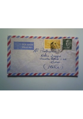 Busta SPAGNA Posta Aerea per l'Italia 1958 "ESPERANTO"