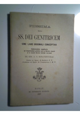 PIISSIMA ERGA SS. DEI GENITRICEM SINE LABE ORIGINALI CONCEPTAM Psalmi