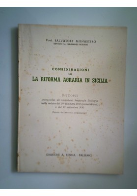 CONSIDERAZIONI SU LA RIFORMA AGRARIA IN SICILIA