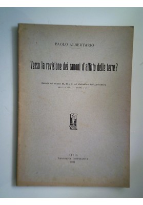 Verso la revisione dei canoni d'affitto delle terre ?