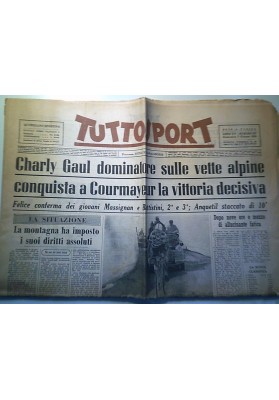 TUTTOSPORT Anno XV Numero 157 Domenica 7 Giugno 1959 CHARLY GAUL  DOMINATORE SULLE VETTE ALPINE