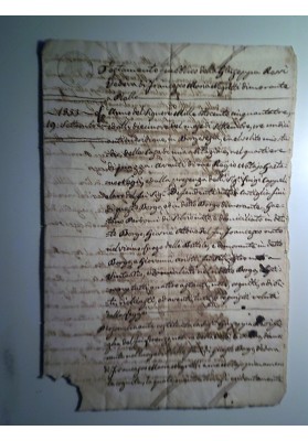 Testamento Pubblico Vedova Rossi, Borgosesia 1853