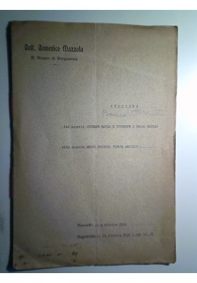 Dott. Domenico Mazzola R. Notaro in Borgosesia CESSIONE BANCO S. MARTA  23 Ottobre 1932